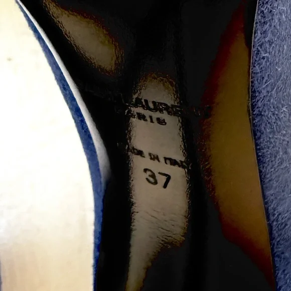Yves Saint Laurent Blue Majorelle Paris Pump Size 37 - Picture 12 of 14